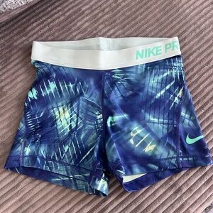 Nike Dri-FIT Light Green and Navy Shorts
